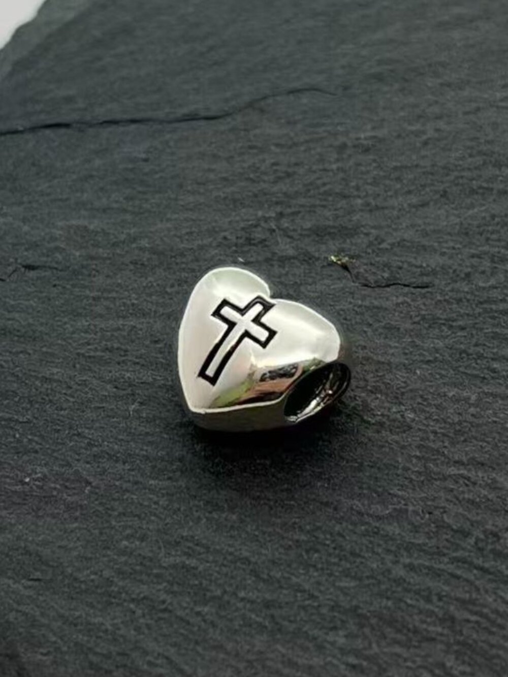 Pandora Faith Cross Heart Charm Sterling Silver Jewelry